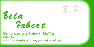 bela habert business card
